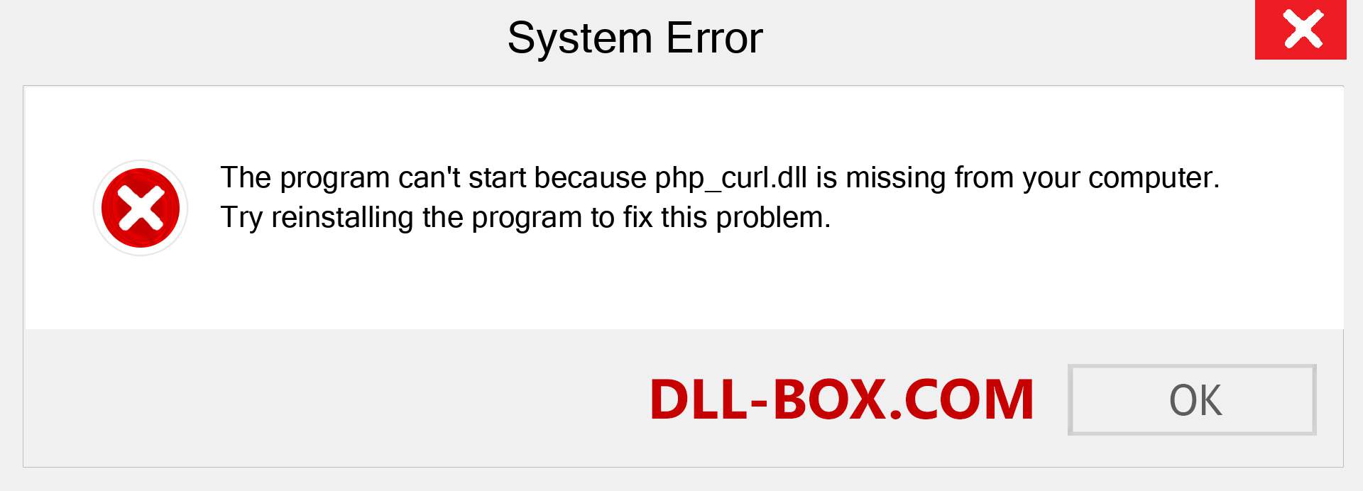 php_curl.dll file is missing?. Download for Windows 7, 8, 10 - Fix  php_curl dll Missing Error on Windows, photos, images